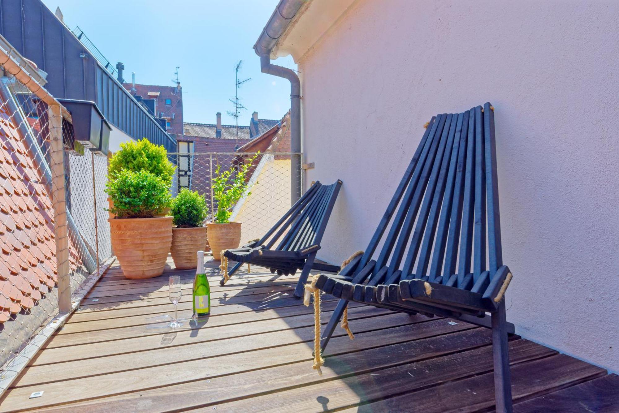 Le Carre D Or Appartement Terrasse Vue Cathedrale Strasbourg Eksteriør bilde